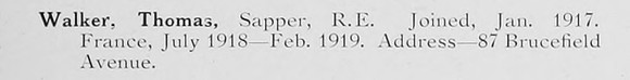 Walker T Sapper Royal Engineers