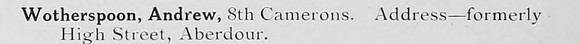 Wotherspoon A 6th Cameron Highlanders