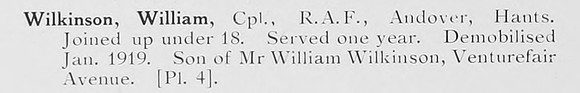 Wilkinson W Cpl Royal Air Force Photo Available Plate 4