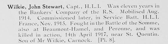 Wilkie J S Captain Highland Light Infantry Photo Available Plate 8