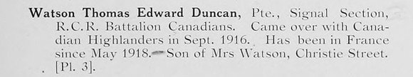 Watson T E D Pte Canadian Exp Force Photo Available Plate 3