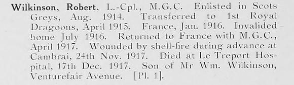 Wilkinson R LCpl Machine Gun Corps  2 Photo Available Plate 1
