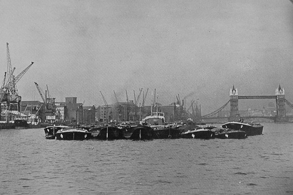Tower Bridge From Cherry Garden Pier Rotherhithe 1940s