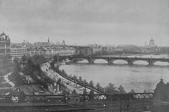 London Looking East From Hungerford Bridge c1905