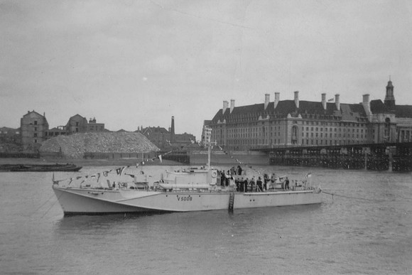 Boat On The Thames London 1950s