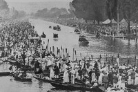 The Royal Barge Bearing King George And Queen Mary At The Henley Regatta 6th July 1912