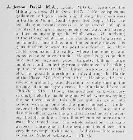Anderon D Lt Machine Gun Corps Photo Available Plate 7