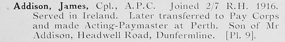 Addison J Cpl Army Pay Corps Photo Available Plate 9