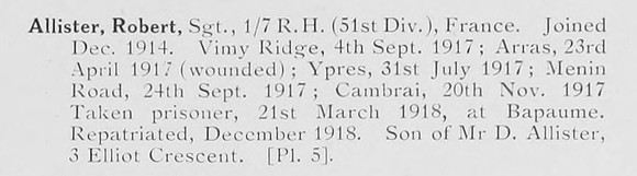 Allister R Sergt 7th Black Watch Photo Available Plate 5