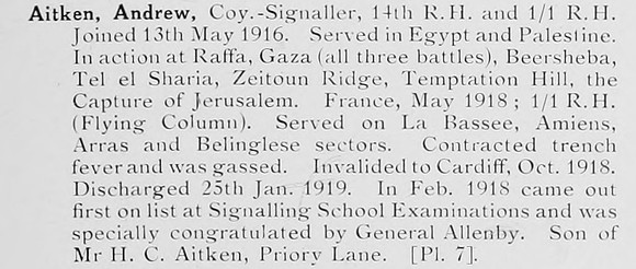 Aitken A Coy Sig Black Watch Photo Available Plate 7