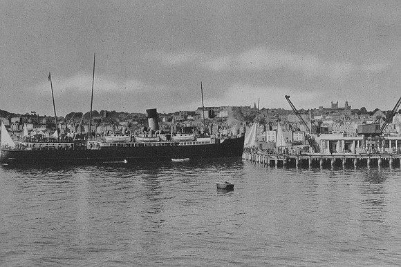 HMS St Helier Arriving At St Peter Port Guernsey 1920s