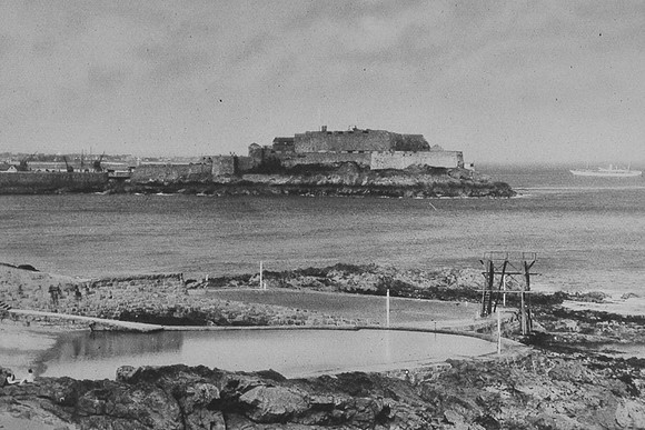 The Bathing Pools And Castle Corner St Peter Port Guernsey 1920s