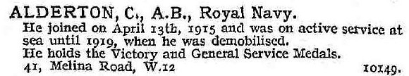 Alderton C AB Royal Navy