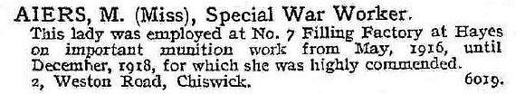 Aiers M Miss Munitions Worker