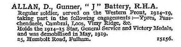 Allan D Gnr Royal Horse Artillery