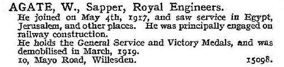 Agate W Sapper Royal Engineers