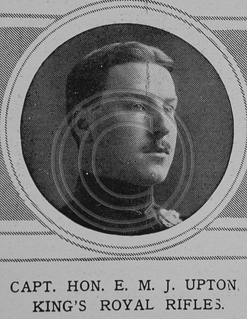 Upton E M J Captain The Hon Kings Royal Rifle Corps The Illustrated London News 29th May 1915
