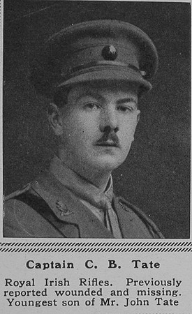 Tate C B Captain R Irish Rifles The Sphere 25th Aug 1917