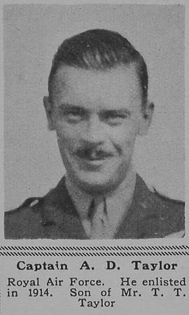 Taylor A D Captain RFC The Sphere 19th Oct 1918