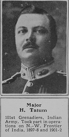 Tatum H Major Indian Army The Sphere 12th Dec 1914