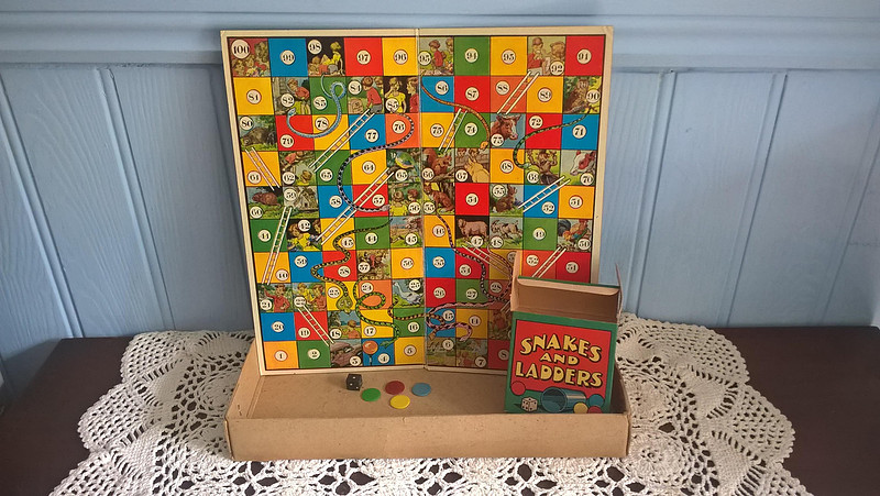 Vintage 1930s Snakes And Ladders