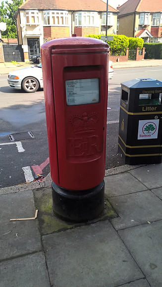 Type K Post Box Croydon Road Wallington Made From 1980---2000