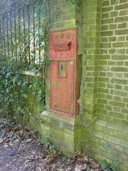 Edward VII Post Box In Wall Of Old Banstead  Mental Hospital Now HMP Downview and Highdown.