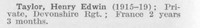 Taylor H E Pte Devonshire Regiment (LCC Staff Barking Outfall Works)