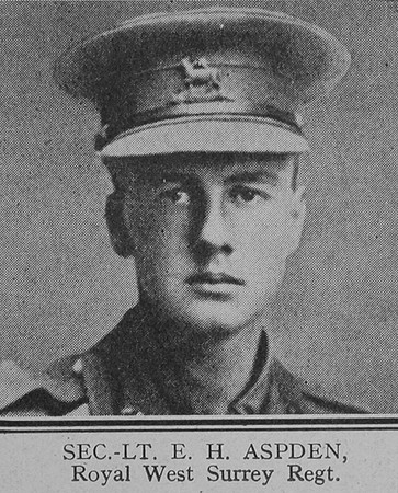 Aspden E H 2nd Lt Queen's Royal West Surrey Regiment The Great War Vol 11