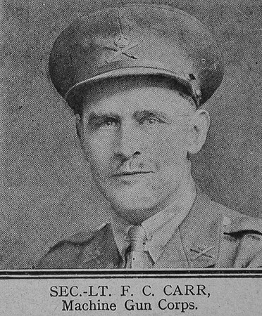 Carr F C 2nd Lt Machine Gun Corps The Great War Vol 11
