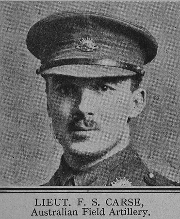 Carse F S Lt Australian Field Artillery The Great War Vol 11