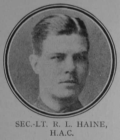 Haine R L 2nd Lt VC Honourable Artillery Company The Great War Vol 10