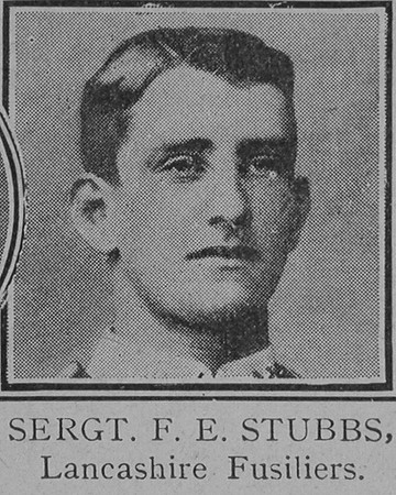 Stubbs F E Sergt VC Lancashire Fusiliers