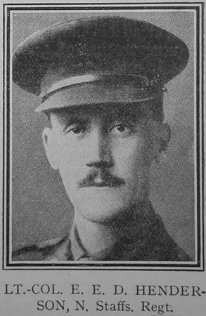 Henderson E E D Lt Col VC North Staffs Regt The Great War Vol 10