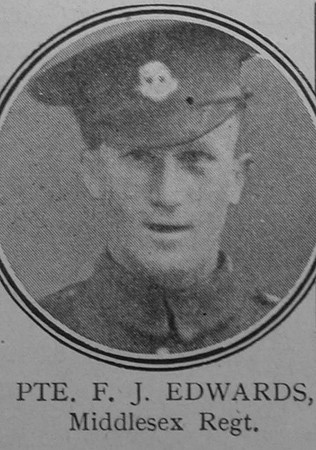 Edwards F J Pte VC 12th Middlesex Regiment The Great War Vol 10
