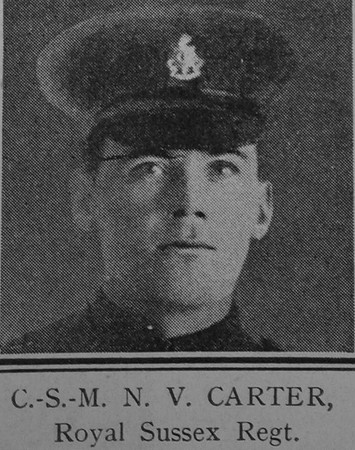 Carter N V CSM VC Royal Sussex Regt The Great War Vol 10