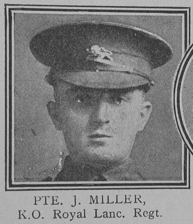 Miller J Pte VC 7th Kings Own Royal Lancaster Regiment