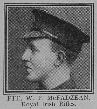 McFadzean W F Pte VC Royal Irish Rifles