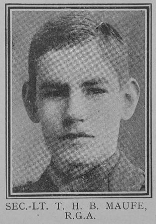 Maufe T H B 2nd Lt VC Royal Garrison Artillery