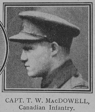 MacDowell T W Captain VC 38th (Ottawa) Battalion Canadian Expeditionary Force
