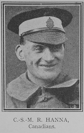 Hanna R CSM VC 29th Canadian Expeditionary Force