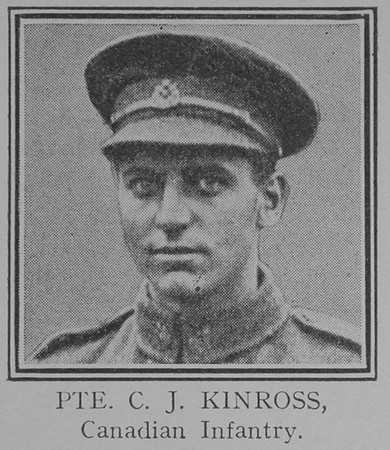 Kinross C J Pte VC 49th Canadian Expeditionary Force