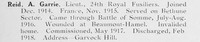 Reid A G Lt 24th Royal Fusiliers