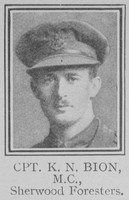 Bion K N Captain MC Notts And Derby Regiment