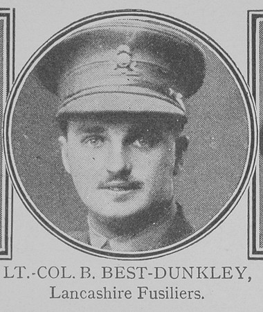Best-Dunkley B Lt Col VC 4th Lancashire Fusiliers