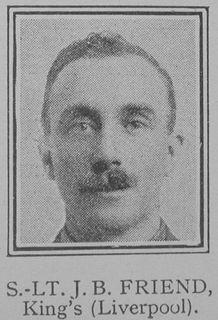 Friend J B 2nd Lt Kings Liverpool Regiment