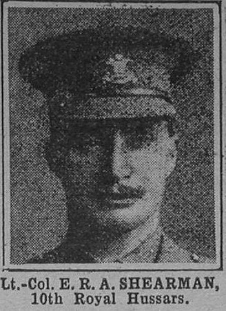 Shearman E R A Lt Col 10th R Hussars The War Illustrated 12th Jun 1915