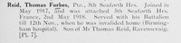 Reid T F Pte 5th Seaforth Highlanders Photo Available Plate 7