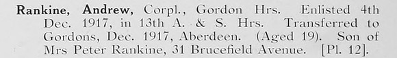 Rankine A Cpl Gordon Highlanders Photo Availabe Plate 12