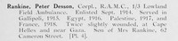 Rankine P D Cpl Royal Army Medical Corps Photo Available Plate 4